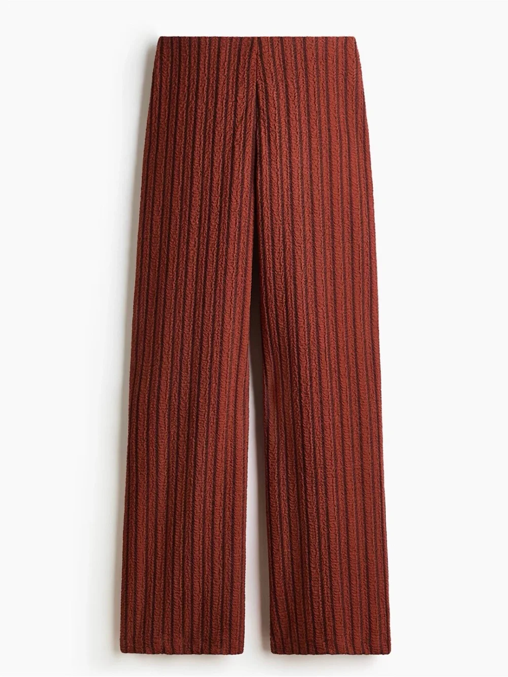 H&M Rust and Black Striped Wide-Leg Set